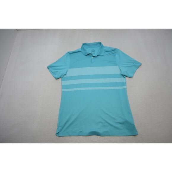 Nike Golf Polo Dri Fit Standard Fit Striped Short Sleeve Shirt Mens Sz Large - Picture 5 of 8